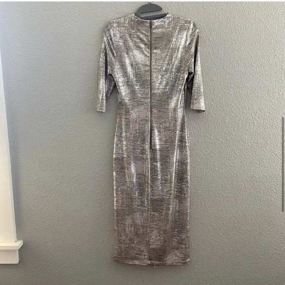 Alice + Olivia Silver Delora dress size 6